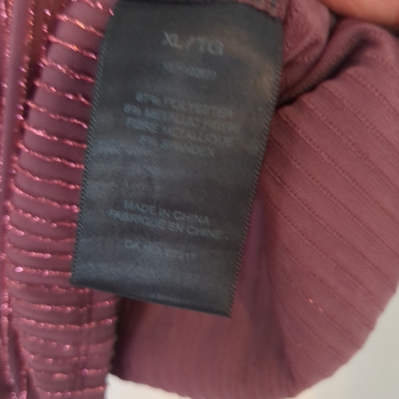 Sloane & Sadie Tank Top Women's XL Plum Metallic Formal Wedding Summer Feminine - Picture 8 of 8